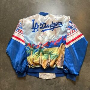 Vintage 1989 LA Dodgers Satin Chalk Line Jacket